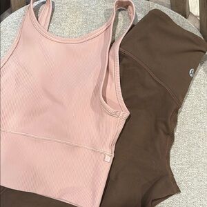 Pink and Brown Athletic Set